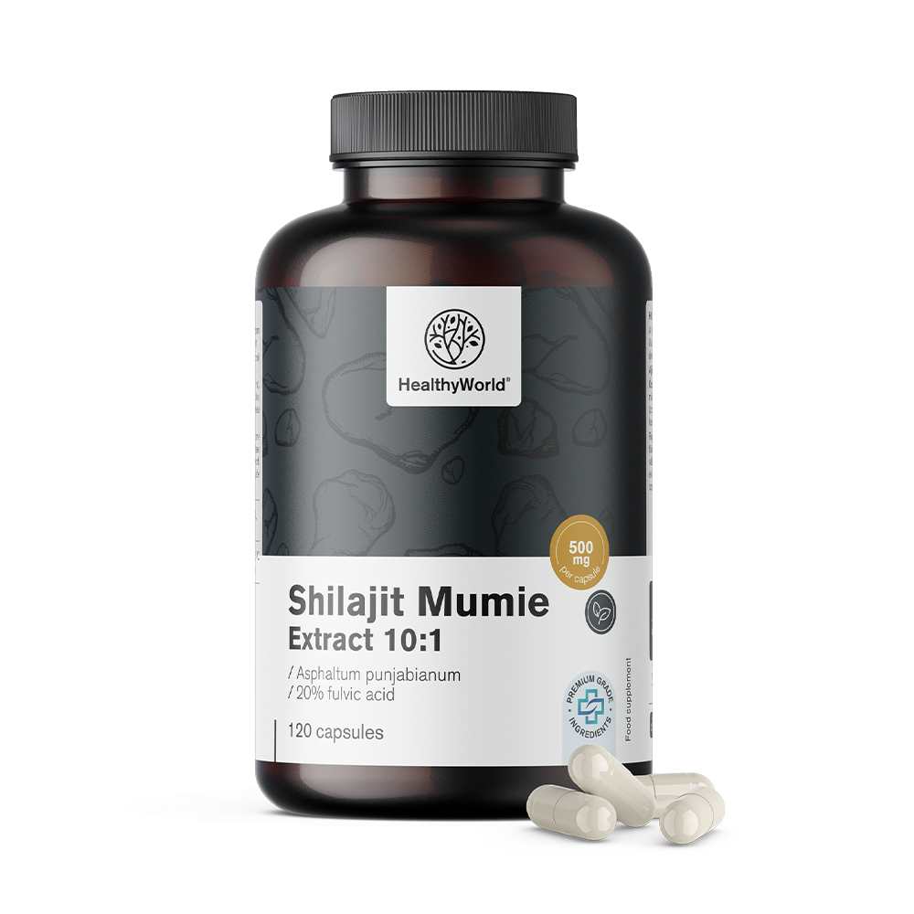 Shilajit Mumie 10:1 in Kapseln