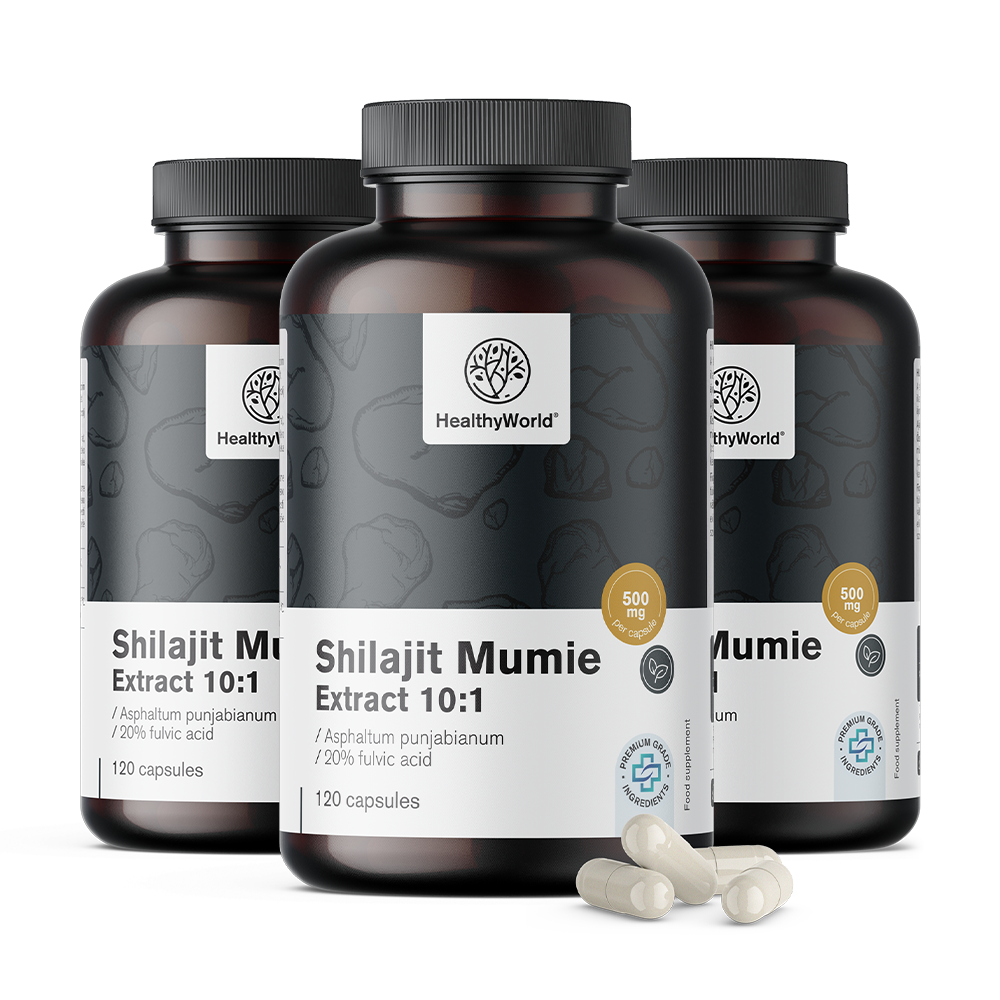 Shilajit Mumie 10:1 in Kapseln