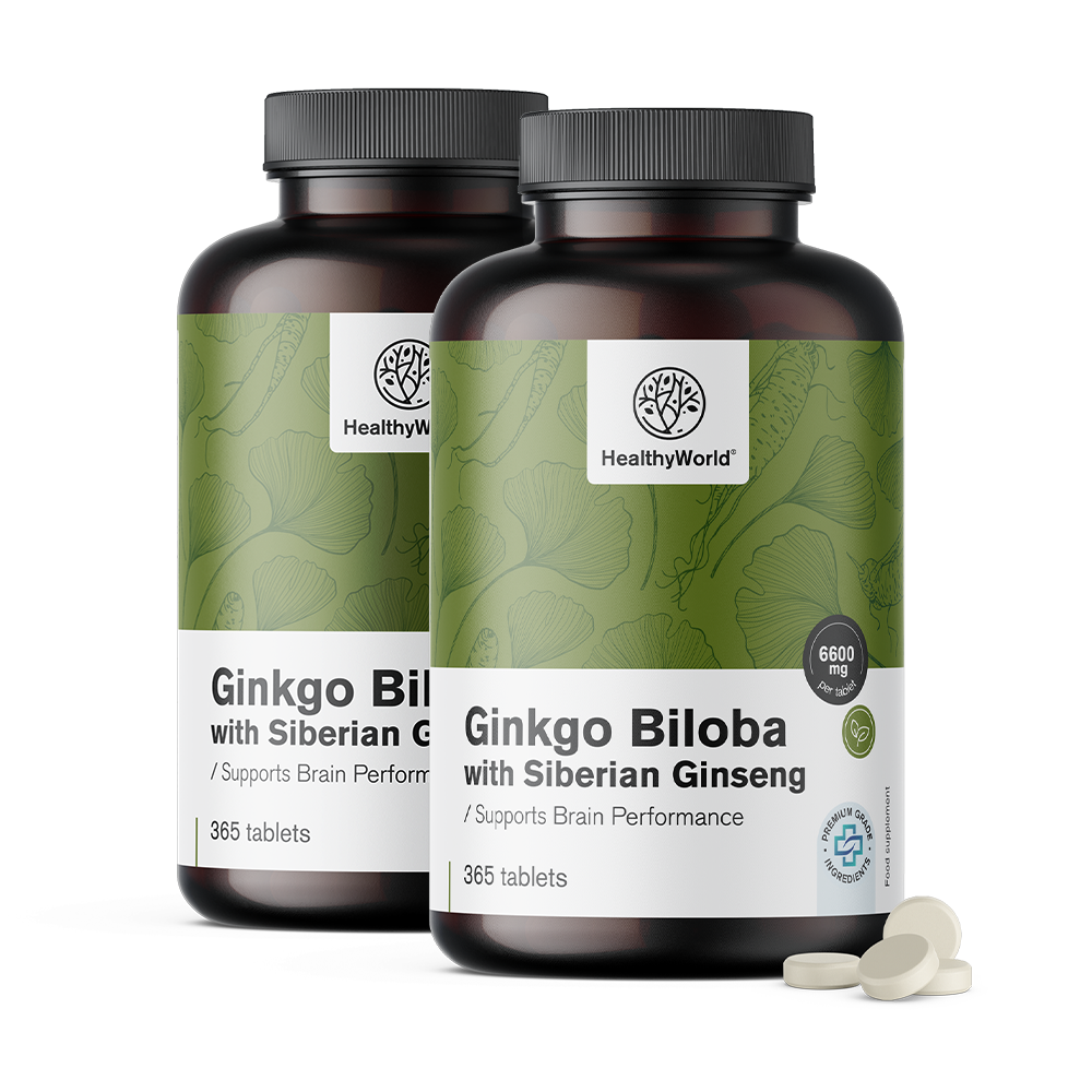 Ginko biloba mit sibirischem Ginseng in Tabletten