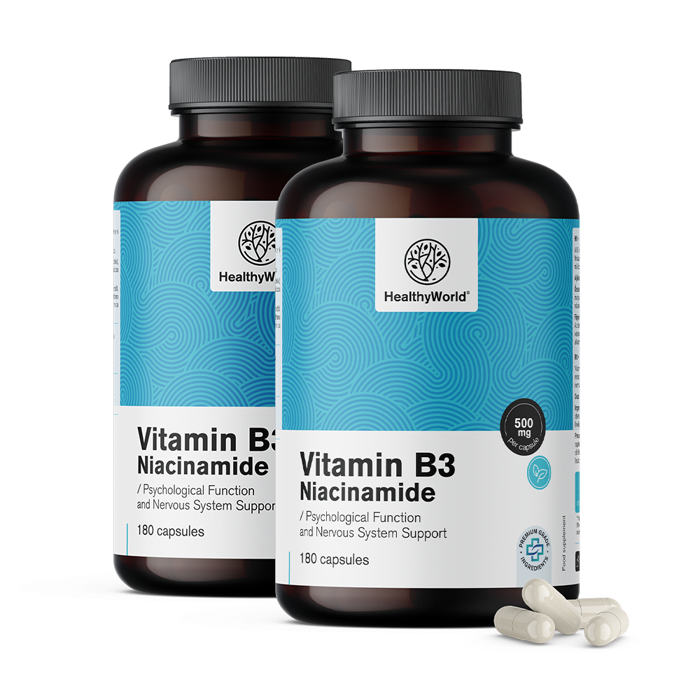 Vitamin B3 500 mg in Kapseln.