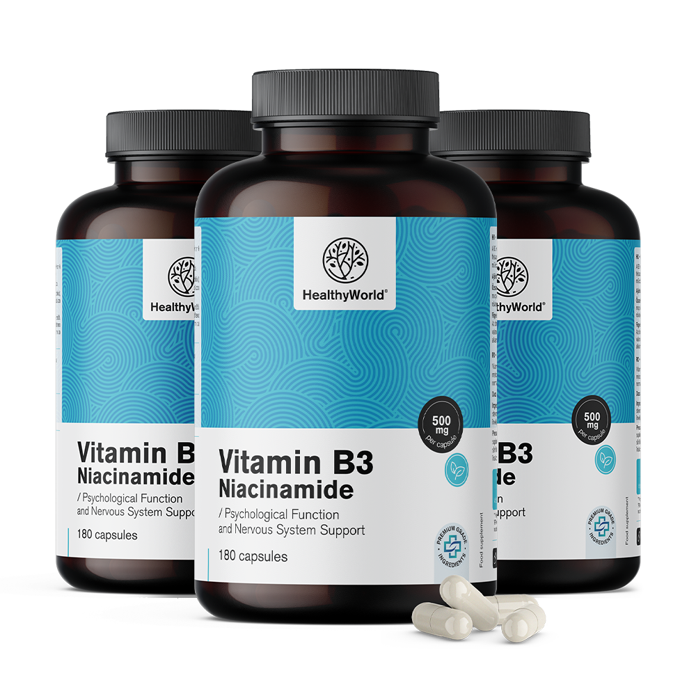 Vitamin B3 500 mg in Kapseln.