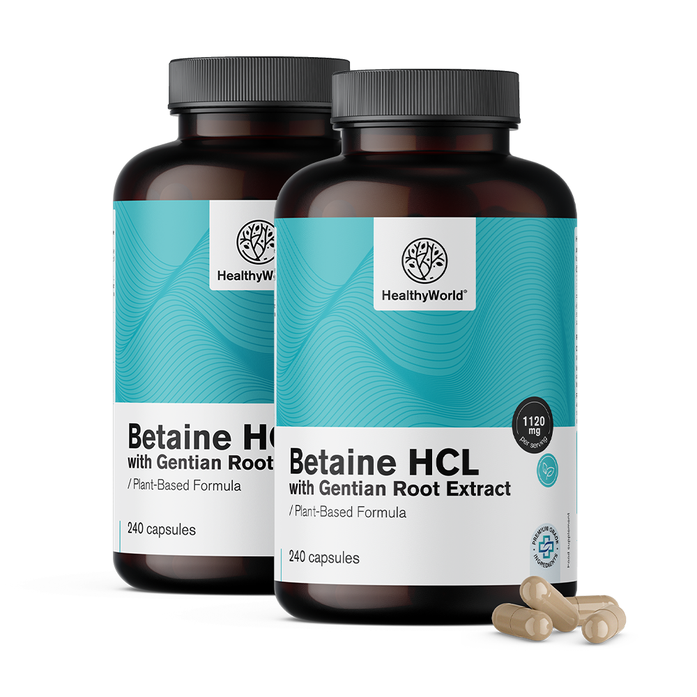 Betain HCL 1120 mg mit Enzian