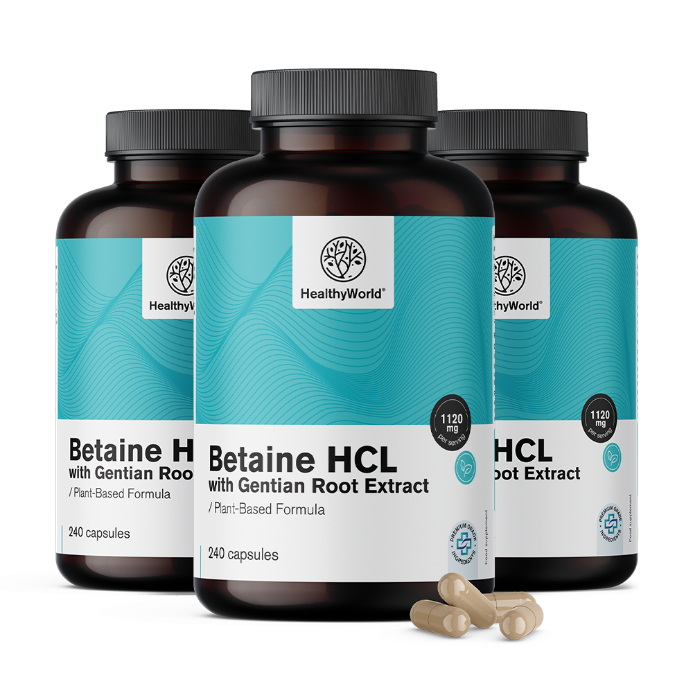 Betain HCL 1120 mg mit Enzian