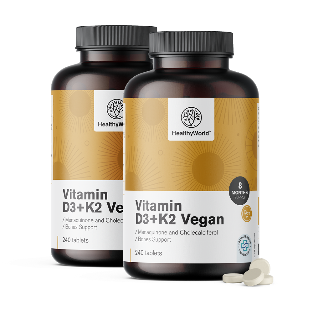 Vegane Vitamin D3+K2.