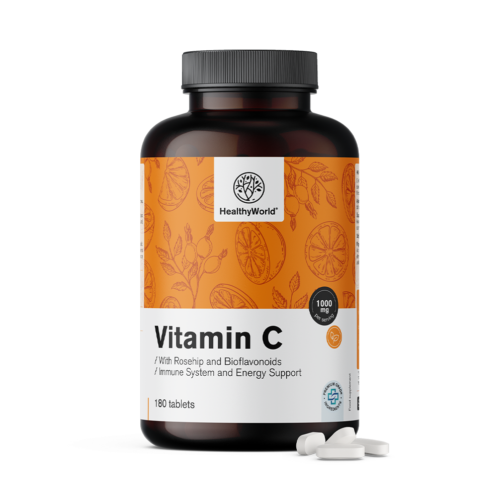 Vitamin C 1000 mg - mit Hagebutte und Bioflavonoiden