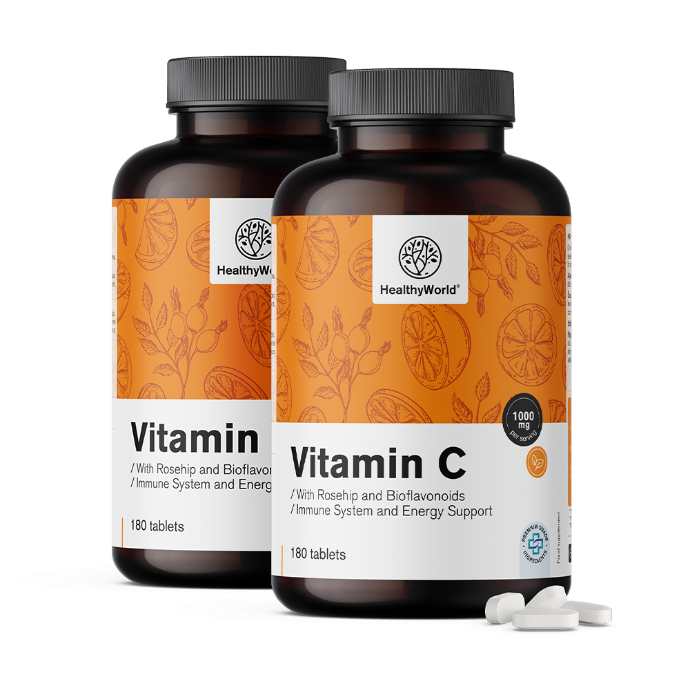 Vitamin C 1000 mg - mit Hagebutte und Bioflavonoiden