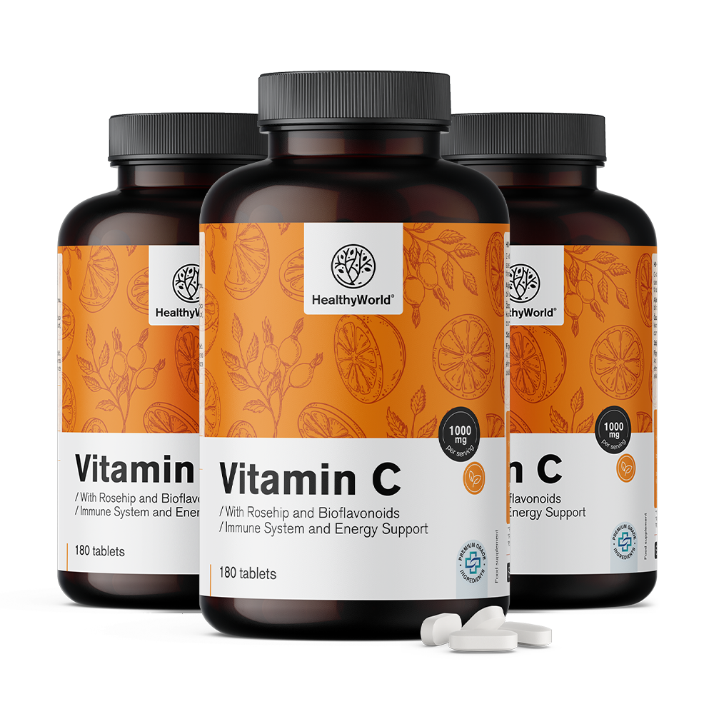 Vitamin C 1000 mg - mit Hagebutte und Bioflavonoiden