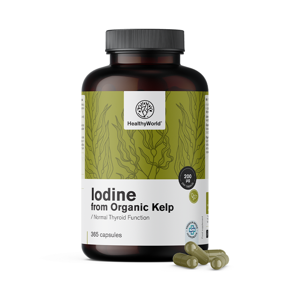 Natürliches Jod 200 µg - aus BIO-Alge KelpNatürliches Jod 200 µg - aus BIO-Alge Kelp