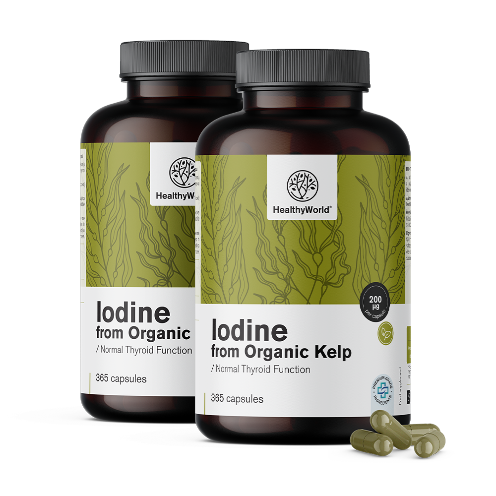 Natürliches Jod 200 µg - aus BIO-Alge KelpNatürliches Jod 200 µg - aus BIO-Alge Kelp