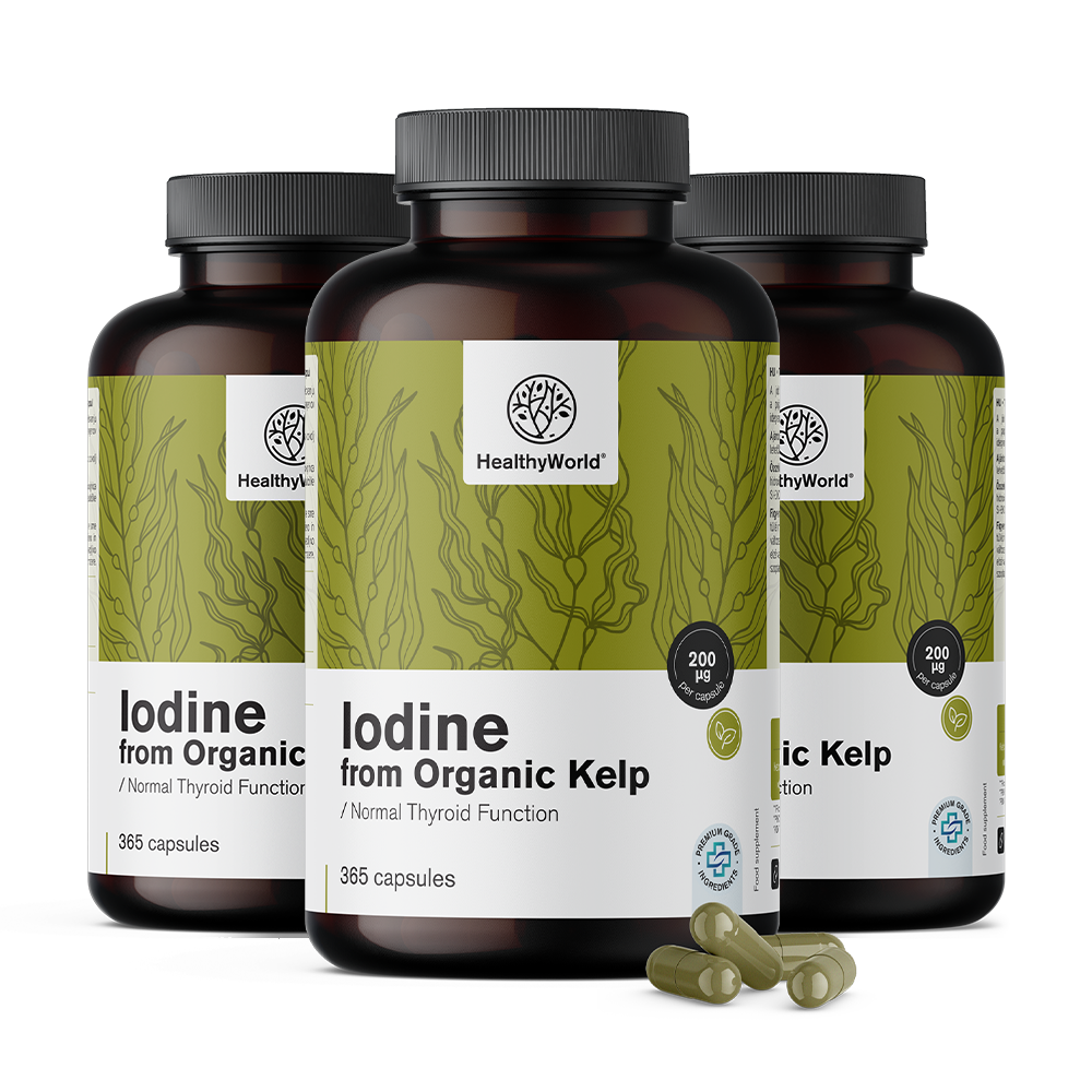 Natürliches Jod 200 µg - aus BIO-Alge KelpNatürliches Jod 200 µg - aus BIO-Alge Kelp